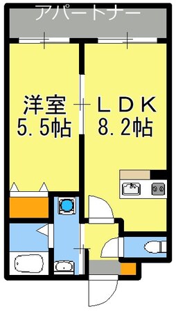 郡元駅 徒歩11分 2階の物件間取画像